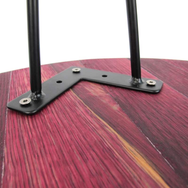 Coffee table Valserrano wine barrel lid Ø55cm Handmade oak wood — Ansicht 7