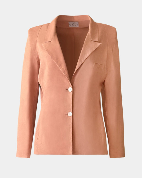 Women's Blazer in Organic Linen – Classic Tailoring | ALINE CELI