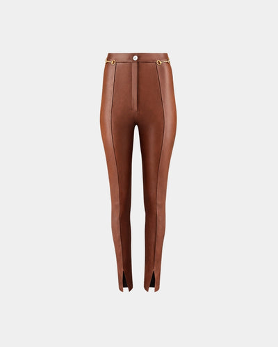 Pants Loren - Pineapple Leather Slim-Fit Vegan Elegant Women's Fashion