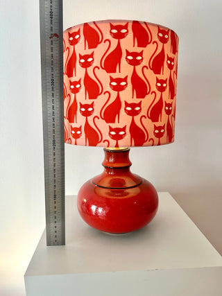 Original Jasba Vasenlampe - Upcycling zu einer kabellosen Tischlampe mit LED Leuchtmittel aus Vintage Vase der 70er Jahre - West German Pottery