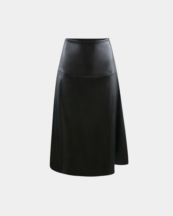 Midi skirt made of sustainable pineapple leather – Vegan – ALINE CELI