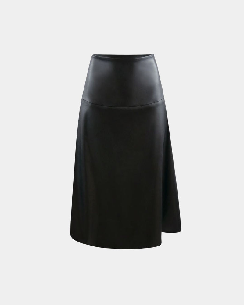 Midi skirt made of sustainable pineapple leather – Vegan – ALINE CELI — Ansicht 2