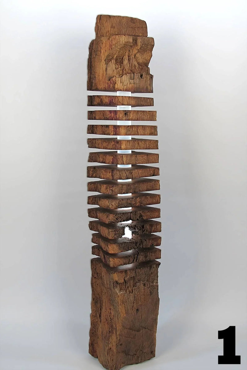 Torn Designer Floor Lamp made from Recycled Timber Framing – Handmade — Ansicht 18