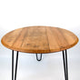 Coffee Table mini |Z| Whisky Barrel Lid Ø60cm Oak Wood Handmade