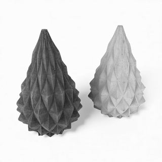 Banka Weihnachtsbaum aus Beton – modern, grau, 10,5 cm