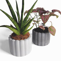 Zarka Blumentopf aus Beton Ø 10 cm mit Filzfüßen — Ansicht 1