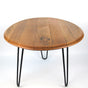 Coffee table made from wine barrel lid Ø54cm AM-TP – Handmade oak wood