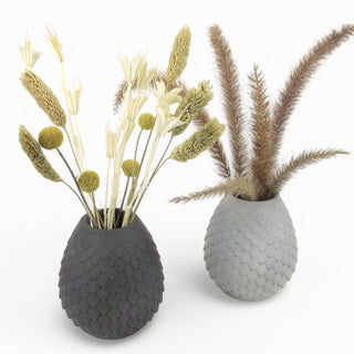 Muna Vase – Beton | Ei-Form | Stilvoll & Wasserdicht