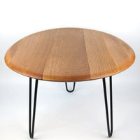 Handmade Wine Barrel Lid Coffee Table Ø54cm – Rustic & Modern — Ansicht 1