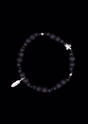 Tortuga Pearl Bracelet Lava & Onyx - Handmade Turtle Pendant