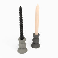 Linn Concrete Candle Holder – Grey & Anthracite — Ansicht 1