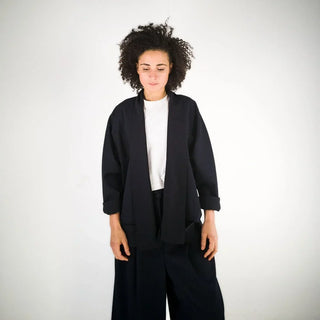 POLK BLUE | Unisex Worker-Jacke | Deadstock-Wolle aus Italien