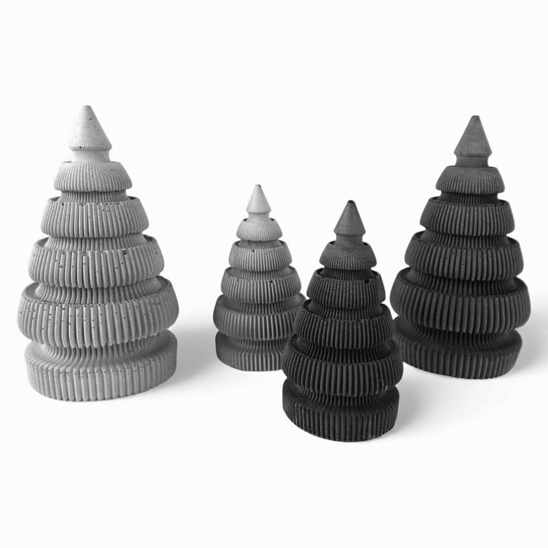 Kiri Weihnachtsbaum aus Beton – modern, in zwei Größen — Ansicht 1