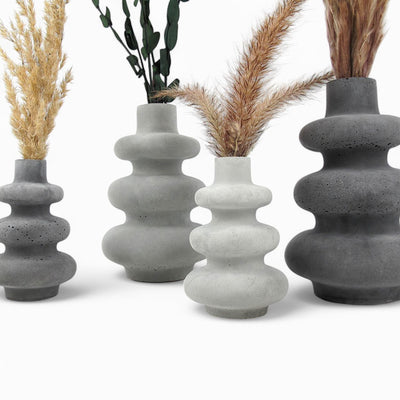 Pasu Vase aus Beton – Anthrazit, wasserdicht mit Filzfüßen