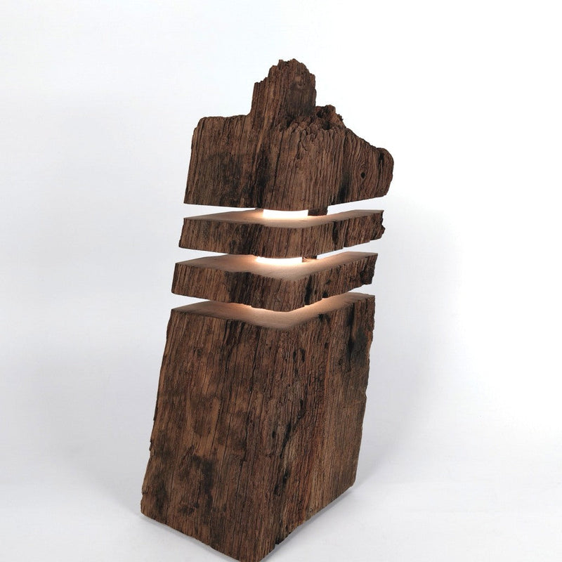 Torn 5 Stehlampe – recyceltes Fachwerkholz handgefertigt — Handworkz
