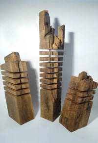 Torn Designer Floor Lamp made from Recycled Timber Framing – Handmade — Ansicht 2
