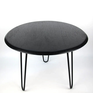 Couchtisch aus altem Weinfassdeckel Ø53cm – Handgefertigt | Rustikal & Modern | Nachhaltig