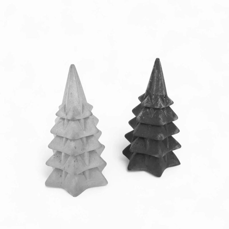 Greni Weihnachtsbaum aus Beton – Grau & Anthrazit, handgefertigt — Handworkz