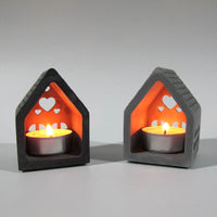 Kynti Tealight Houses made of Concrete – Grey or Anthracite — Ansicht 1