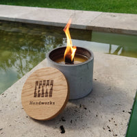 Fuego Wachsfresser – Kerzenrecycling aus Beton und Eichenholz — Ansicht 1