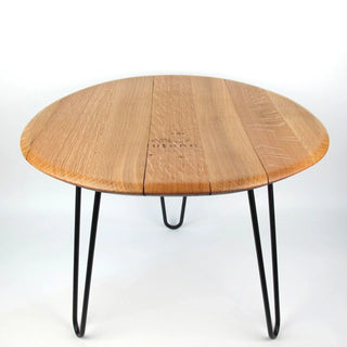 Couchtisch aus altem Weinfassdeckel "Intona AM-TP" – Handgefertigt | Nachhaltig | Einzigartig