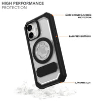 Crystal Clear iPhone 16 Case, Military-Grade Protection, MagSafe Compatible, Twist Lock — Ansicht 2