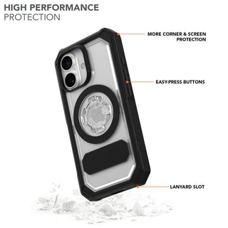 Crystal Clear iPhone 16 Case, Military-Grade Protection, MagSafe Compatible, Twist Lock