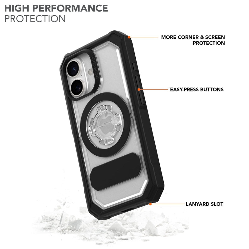 Crystal Clear iPhone 16 Case, Military-Grade Protection, MagSafe Compatible, Twist Lock — Ansicht 2