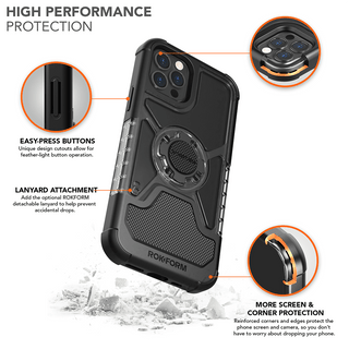 Rokform Crystal Case for iPhone 12 Pro Max: Magnetic, Shockproof, Slim, Mountable Protection