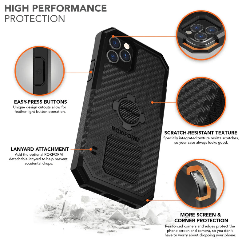 Rokform iPhone 12 Pro Max Rugged Case Military-Grade Magnetic Mountable Protection — Ansicht 6