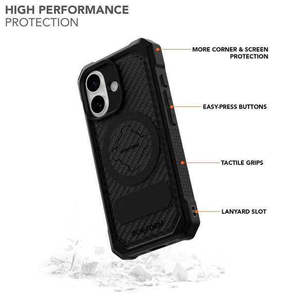 Rokform Rugged iPhone 17 Case with Magnetic Mount and Secure Twist-Lock System