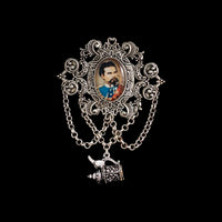 Traditional brooch "Ludwig," "Wolpertinger," or "Hirsch" – Unisex | With pendants &amp; chains — Ansicht 3