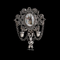 Traditional brooch "Ludwig," "Wolpertinger," or "Hirsch" – Unisex | With pendants &amp; chains — Ansicht 1