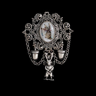 Trachtenbrosche „Ludwig“, „Wolpertinger“ oder „Hirsch“ – Unisex | Mit Anhängern & Ketten