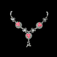 Traditional Necklace "Sweet as Sugar" | Rose, Rhinestone & Deer | 45 cm + 5 cm Extension — Ansicht 2