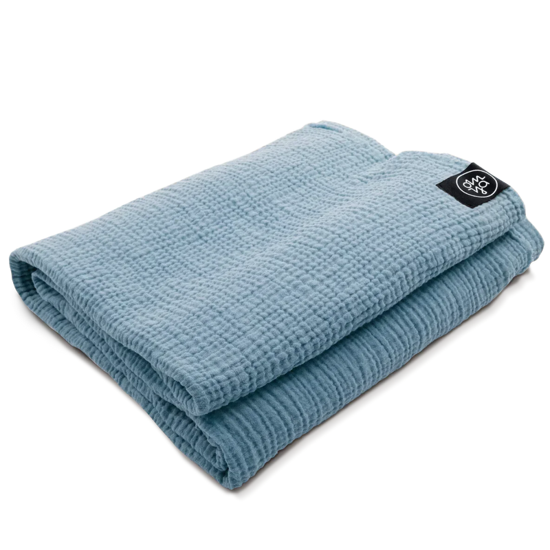 OM YA Design Shavasana Decke Musselin Baumwolle handgefertigt 180x130 cm — OM YA