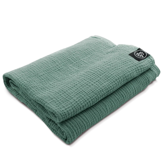 OM YA Shavasana Decke – Musselin | Handgefertigt | Weich & leicht