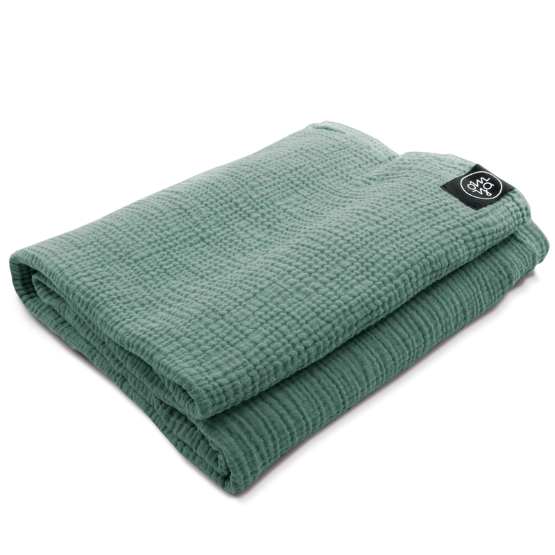 OM YA Shavasana Decke Musselin handgefertigt weich leicht 180×130 cm — OM YA