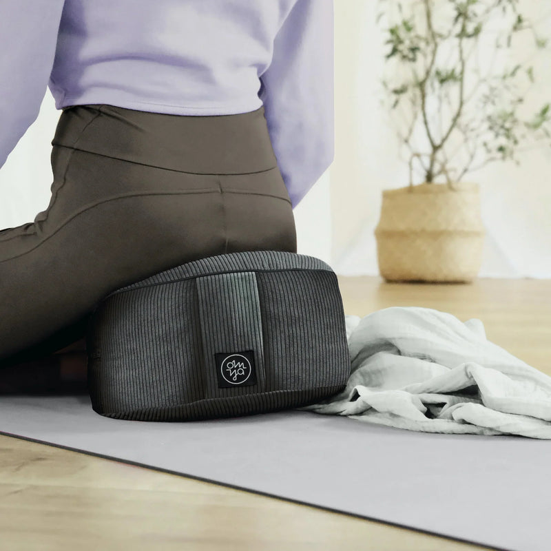 OM YA Design Meditationskissen – Möbelkord Dinkelfüllung handgefertigt — Ansicht 2