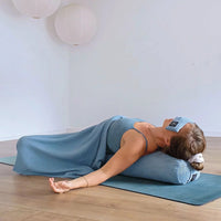 OM YA Design Shavasana Decke Musselin Baumwolle handgefertigt 180x130 cm — Ansicht 4