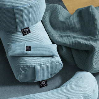 OM YA Design Shavasana Decke – Musselin | Baumwolle | Handgefertigt