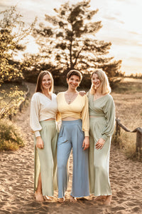 Farrah Comfy Pants Sky – Komfortable Tencel-Hose mit Rüschensaum — Ansicht 3