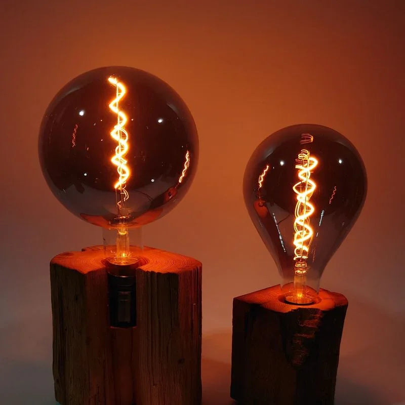 Damba Pine Wood Table Lamp - Handmade, Dimmable, LED — Ansicht 2