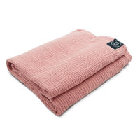 OM YA Design Shavasana Decke Blush Musselin doppellagig OEKO-TEX Baumwolle — Ansicht 1