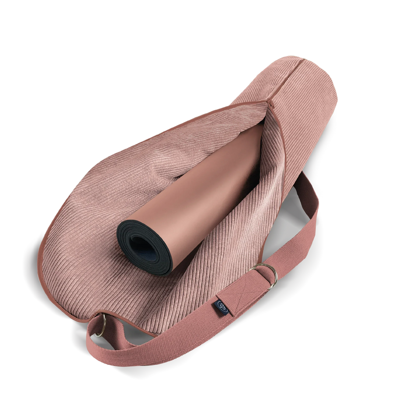 OM YA Yogamatten Tasche Möbelkord Blush – handgefertigt Hamburg — Ansicht 2