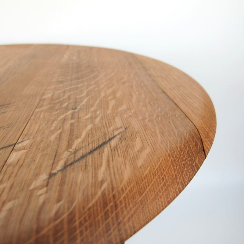 Wine Barrel Lid Coffee Table Ø55cm "AM-TP" Handmade Oak Wood — Ansicht 4