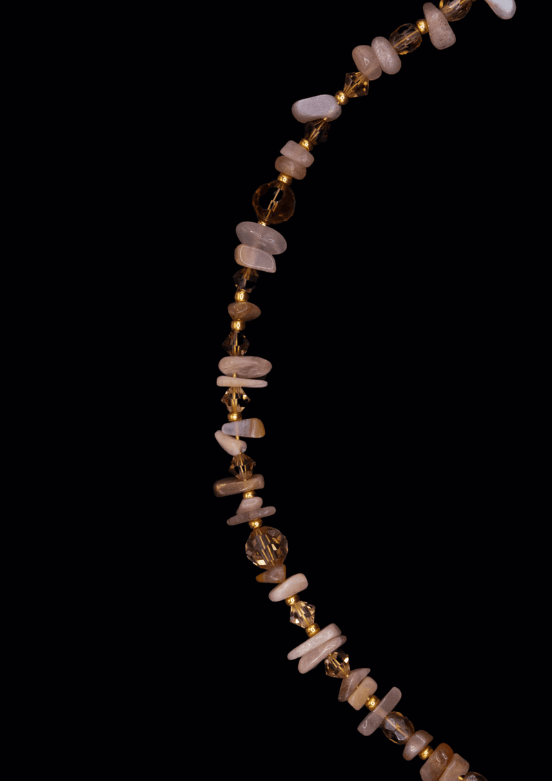 Pia Pearl Necklace – Natural Pearls & Swarovski | Handmade | Stainless Steel Clasp — Ansicht 3