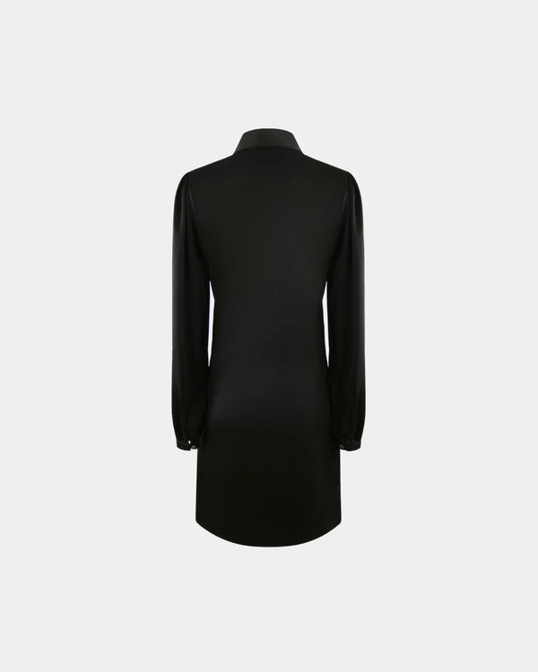 Dress Sustainable Fabric Bianca, recycled polyester, bow detail, EU production