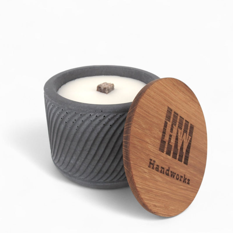 Brandy Wachsfresser Ø10cm aus Beton – Handgefertigt, nachhaltig, Bio-Sojawachs — Ansicht 11