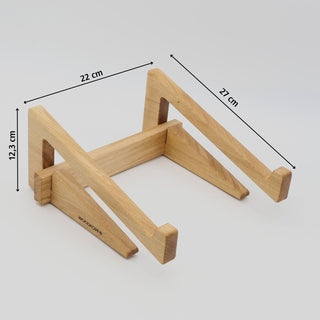 Laptop-Ständer „Elevate“ – Ergonomisch | Massivholz Eiche | Rutschfest